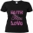 Tricou negru femei,mov - Faith, Hope, Love